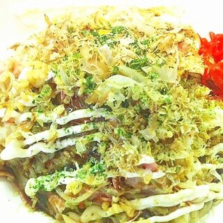 いちいち茹でない時短パスタで　お好み焼き風パスタ